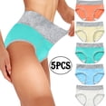 thumbnail image 2 of WZXFASHION 5PC Women Patchwork Briefs Panties Underwear Knickers Bikini Underpants Intimates Multicolor XXXXL, 2 of 9