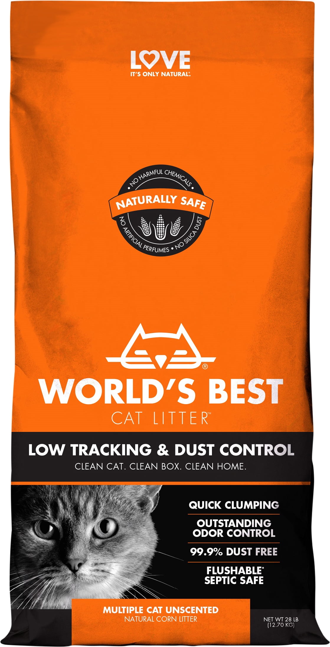 Worlds Best 840673102034 28 lbs Low Tracking Dust Control Unsecnted Cat Litter