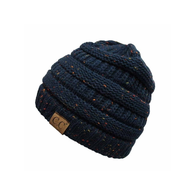 Gravity Threads Tuque Douce en Tricot Confetti, Bleu Marine