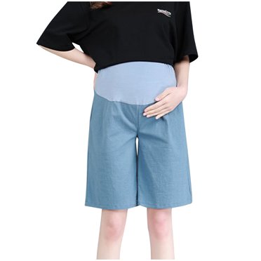 FAIWAD Women's Maternity Shorts Over Belly Pregnancy Loose Comfy Thin Lounge Workout Running Shorts