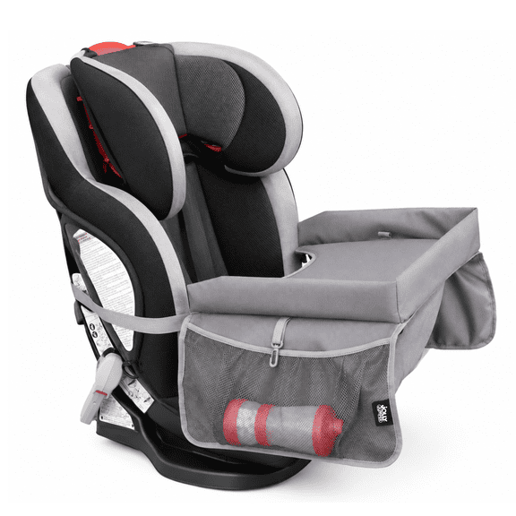 Plateau de voyage Jolly Jumper | Entreprise fièrement canadienne | Plateau d’activités portable pour siège d’auto avec rebord relevé et poches en maille