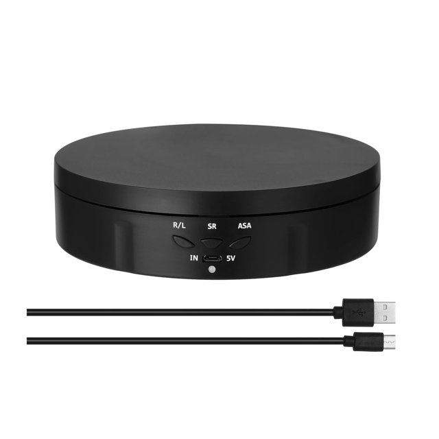 Support d'Exposition Électrique Rotatif 145 mm Miroir Plateau Tournant à 360 Degrés Porte-Bijoux à Piles pour Accessoires de Photographie et de Prise de Vue Vidéo, Fonctionnement Silencieux et Fluide