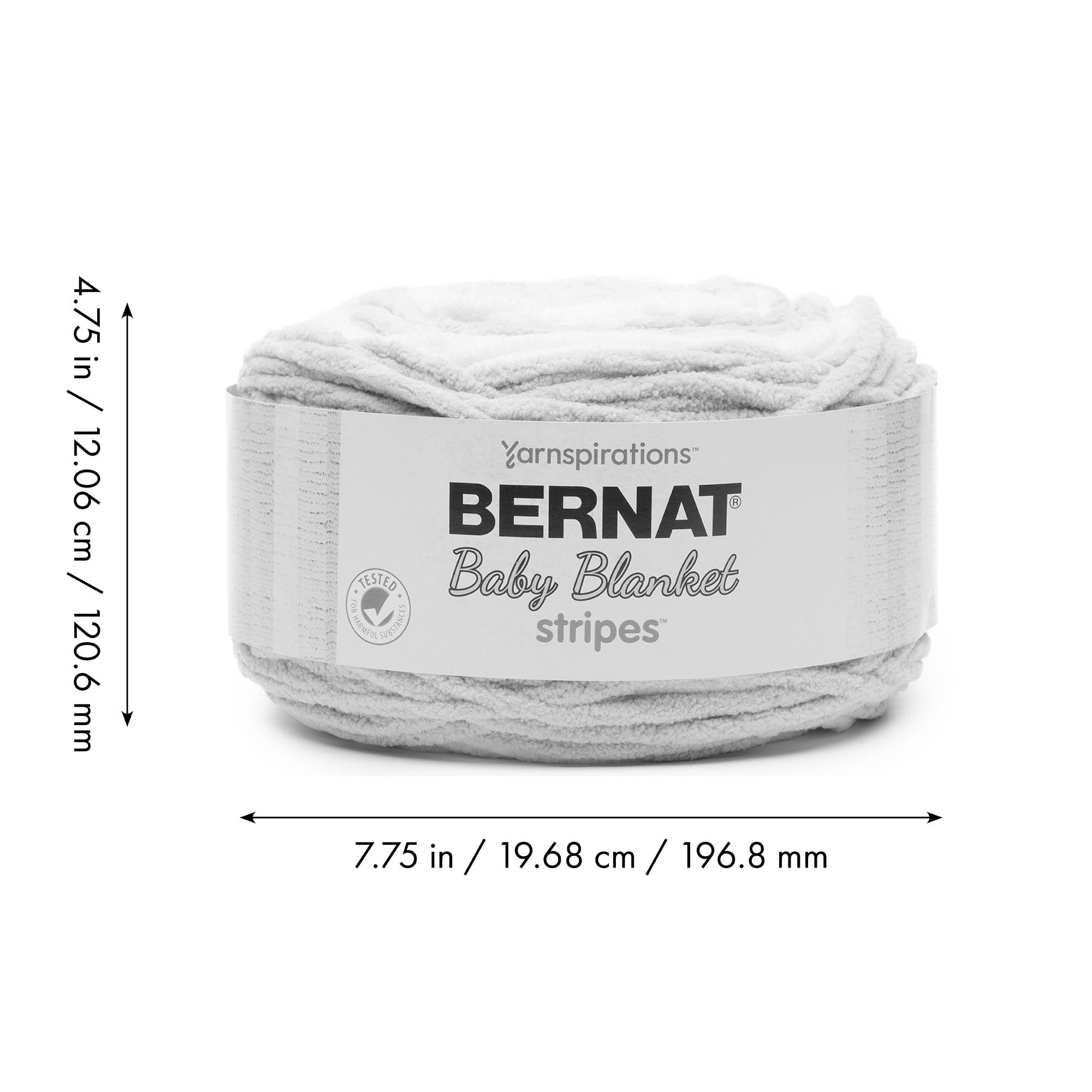 Bernat® Fil Baby Cover Stripes™, Polyester #6 Super Volumineux, 10,5oz/300g, 220 Yards