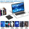 thumbnail image 2 of OUSITAID External CD/DVD Drive For Desktop And Laptop Computers  USB 3.0 DVD Player  Portable CD/DVD Burner  CD ROM External DVD Drive  Support For Laptops  Desktops  PCs  Windows 11/10/8, 2 of 6