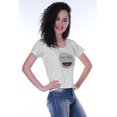 thumbnail image 2 of Moomaya T-shirt à Manches Courtes pour Femmes avec Col Rond, Écusson à Paillettes, Coupe Décontractée - IE, 2 of 7