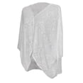 thumbnail image 1 of Esquirla Robe de Plage pour Femmes, Bikini, Cache-Cœur, Dentelle Blanche, Fleurs et Franges - Blanc, G L, 1 of 8