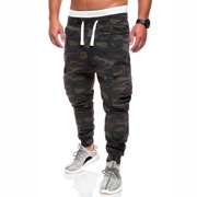 EGNMCR Jeans for Men, Men's Elastic Waist Loose Fit Denim Pants, Mens Pull On Jeans Men's Fashion Loose Handsome PocketJeans Pants Tooling Camouflage Pants M-4XL Men Pants