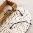 thumbnail image 2 of Trayknick Vintage Women Men Round Circle Metal Spectacles Optical Glasses Eyeglasses Frame, 2 of 13