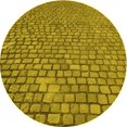 thumbnail image 1 of Ahgly Company Tapis d'Intérieur Ronds Transitionnels Lavables à la Machine, Bronze Foncé Brun, 5 Pieds Rond, 1 of 7