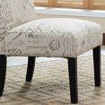thumbnail image 5 of Roundhill Furniture Botticelli English Letter Print Fabric Armless Contemporary Accent Chair, Single, 5 of 5