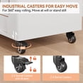 thumbnail image 3 of EDTara 39.4" Storage Bench Chest With 4 Wheels, Sturdy Blanket Trunk With Safety Hinges and Rounded Corners for Bedrooms, 3 of 9