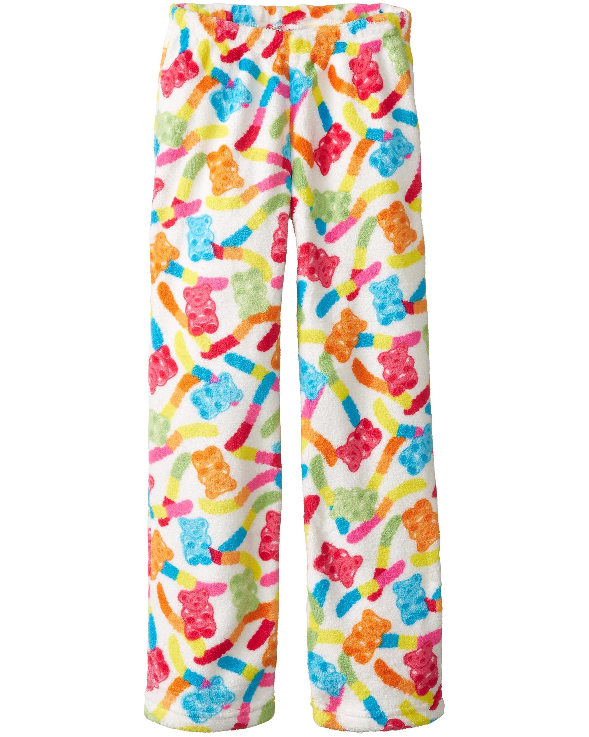 Up Past 8 Girls' Pajama Pants Fuzzy Plush Sleepwear Fun Pants