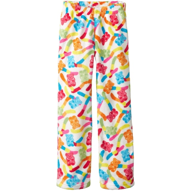 Up Past 8 Girls' Pajama Pants Fuzzy Plush Sleepwear Fun Pants