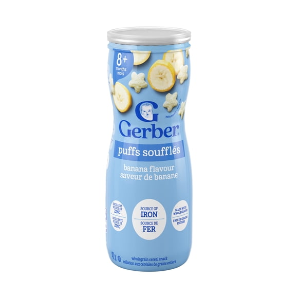 GERBER Collations Pour Bébés Soufflés Saveur De Banane