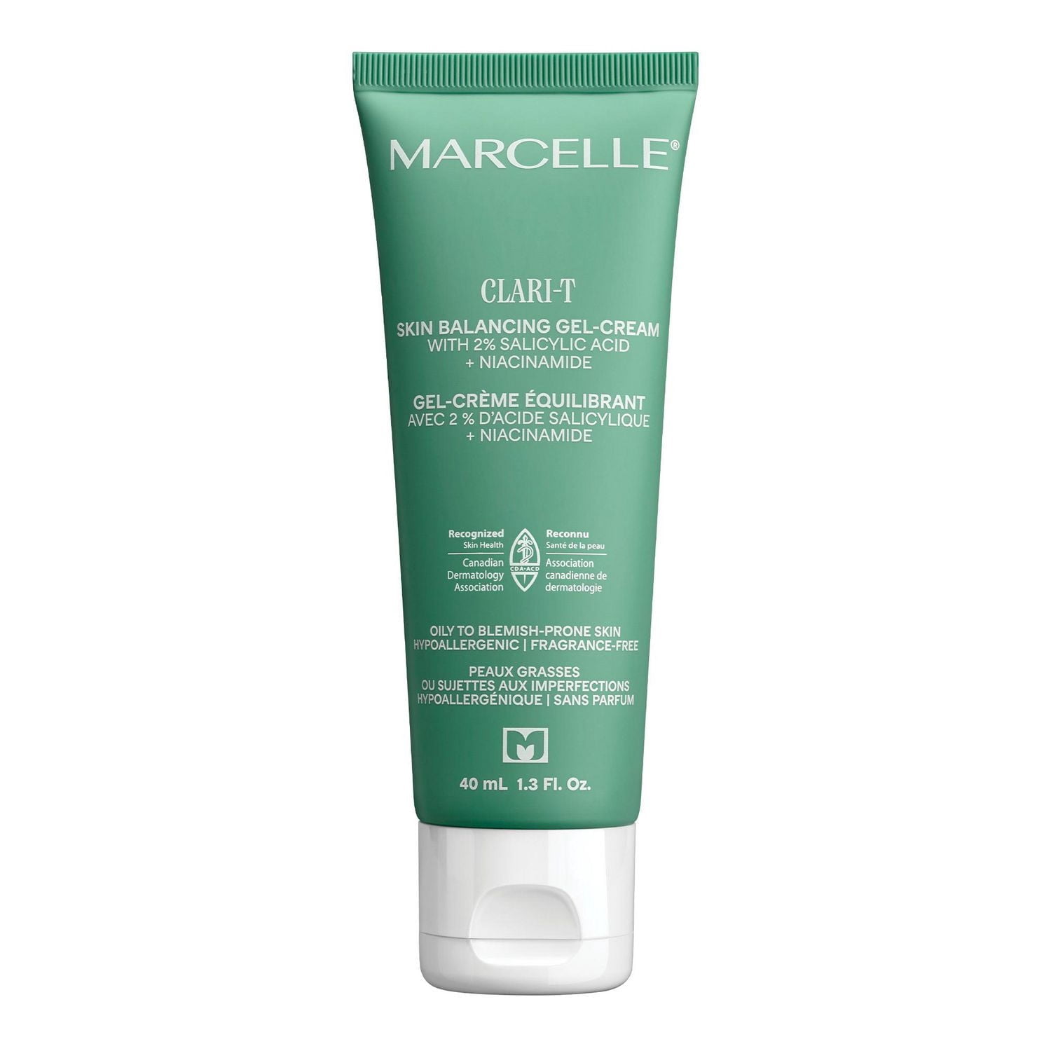 Marcelle Clari-T Skin Balancing Gel-Cream with 2% Salicylic Acid + Niacinamide, 40 ml