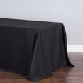 thumbnail image 4 of LinenTablecloth Nappe Rectangulaire en Polyester de 90 x 132 Pouces avec Coins Arrondis Noir, 4 of 5