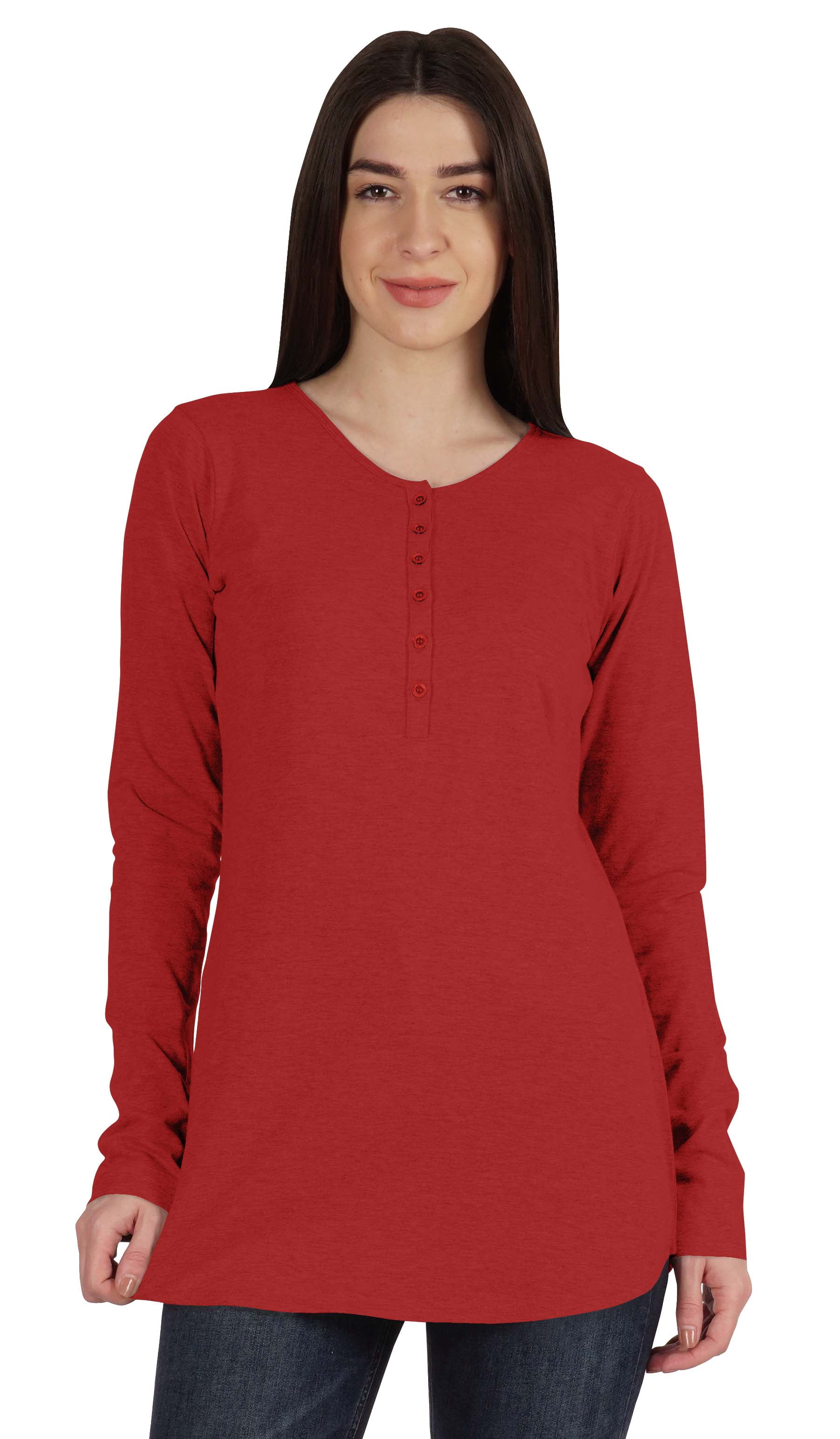 Inkmeso Tshirt With Buttons Jersey Tee Long Sleeve Top For Women
