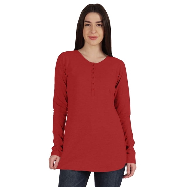 Inkmeso Tshirt With Buttons Jersey Tee Long Sleeve Top For Women