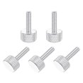 thumbnail image 1 of 5 Pcs M4x16mm Flat Head Knurled Thumb Screws for Graphics Card, Silver, 1 of 6
