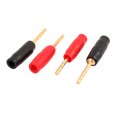thumbnail image 1 of Unique Bargains 4Pcs 2mm Banana Plug Pin Screw Type Audio Speaker Cable Connector Gold Plated, 1 of 1