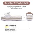 thumbnail image 4 of Woobling Sandales Compensées d'Été pour Femmes, Espadrilles à Plateforme avec Nœud, à Enfiler, Blanches, 7, 4 of 10
