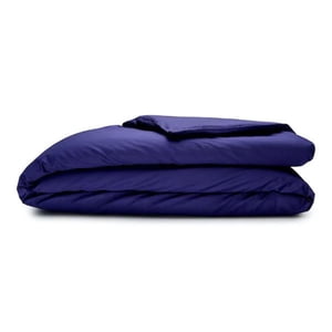 Sleepgram Supima 400 Thread Count Cotton Zipper Duvet Cover, Queen, Violet