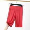 thumbnail image 2 of Timegard Womens Shorts Cotton Linen Elastic Waist Solid Color Summer Knee Length Trousers with Pockets, 2 of 7