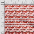 thumbnail image 2 of oneOone Viscose Chiffon Red Fabric Asian Wave Sewing Material Print Fabric By The Yard 42 Inch Wide, 2 of 4