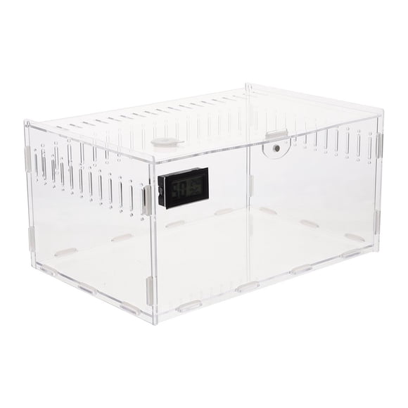 EIMELI Reptile Feeding Box Plastic Containers Animal Snake Cage Hermit Crab Shells Gecko Tank