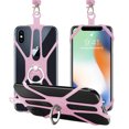 thumbnail image 3 of 2 In 1 Mobile Phone Silicone Lanyard Strap Case Holder With Detachable Neck Strap For Smartphones, 3 of 9