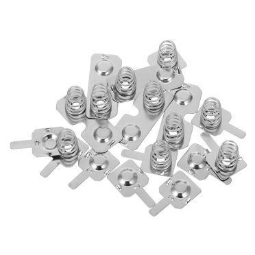 KAKOWELY nickeling plate 5Sets Aa Battery Springs Conversion Kit Nickeling Plate Gas Meters Positive And Negative Contacts For Flow Meters Mechanical Springs Replacement