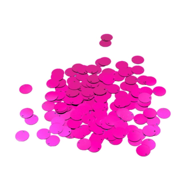 KLKCMS 130 Pcs Paillettes Rondes Amples 16 mm pour Fabrication de Bijoux Vêtement Robe de Mariée Rouge Rose