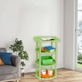 thumbnail image 4 of Suncoda P Lastic Tables, Cream Style Sofa Side Table Living Room Small Coffee Table Floor-To-Ceiling Movable Storage Table Four-Leaf Cloud Shelf, 4 of 6