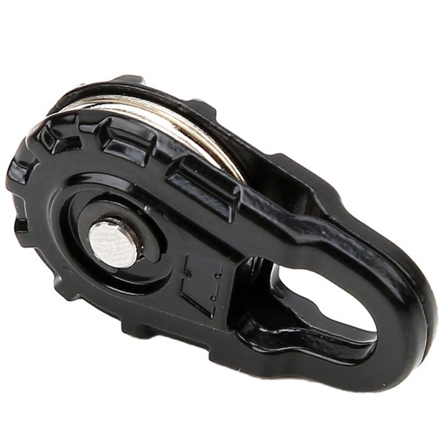 Garosa RC Car Winch Snatch Block, Winch Snatch, 1 pcs Black Metal Racing Heavy Duty Winch Snatch Block for 1:10 RC Car Parts