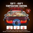 thumbnail image 4 of VEVOR Electric Roaster Oven, 24 QT Turkey Roaster Oven with Self-Basting Lid, 1450W Roaster Oven with Defrost & Warm Function, Adjustable Temp, Removable Pan & Rack, Fits Turkeys Up to 28LBS, Black, 4 of 8