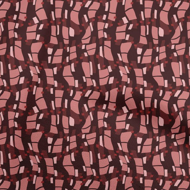 oneOone Velvet Pink Fabric Abstract Fabric For Sewing Printed Craft Fabric By The Yard 58 Inch Wide