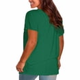 thumbnail image 3 of AherBiu Hauts Grande Taille pour Femmes Manches Courtes T-Shirts Col Rond Été Décontracté Confortable Basique T-Shirts, 3 of 4