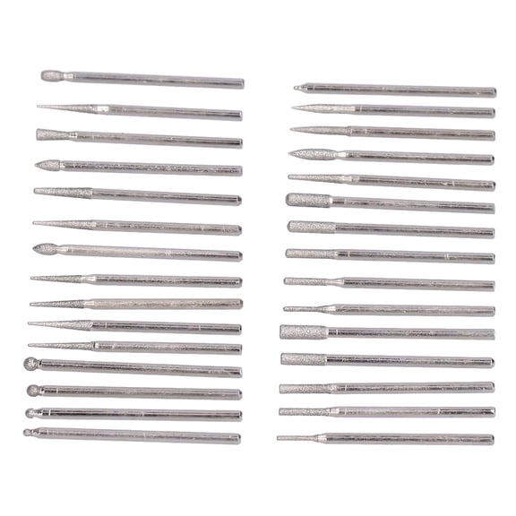 Wchiuoe Kit d'Outils de Broyage 30 Pcs, Broyeur de Meules en Émeri pour Polissage et Sculpture
