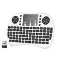 thumbnail image 1 of Amdohai Clavier Sans Fil Rétroéclairé 2,4 GHz Air Mouse Pavé Tactile Télécommande Portative Rétroéclairage pour Android TV BOX PC Téléviseur Intelligent Blanc, 1 of 9