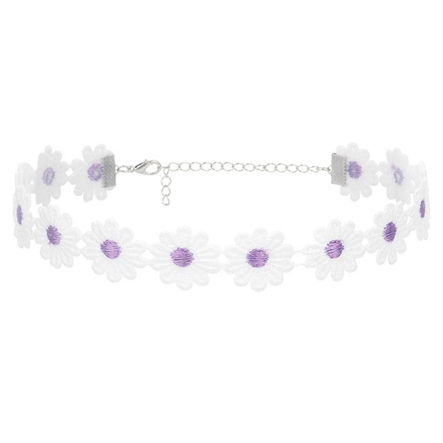 Daisy Choker Décoratif Mode Dentelle Collier Choker Collier pour Dames