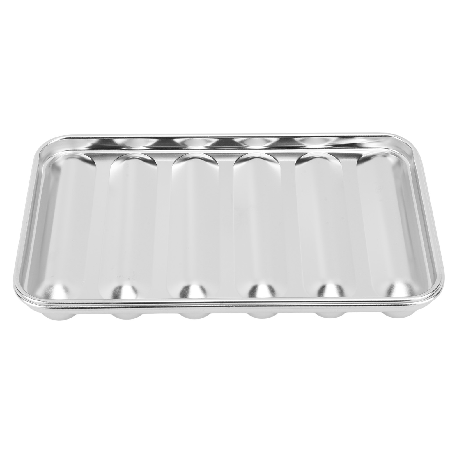 Hot Dog Pan, Stainless Steel Simple Use Sausage Mold Easy Clean 6 Cavity  for Steam