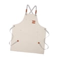 thumbnail image 2 of Elodie Tablier en Toile Polyvalent avec Sangle Réglable pour Salon de Peinture Serveur Beige, 2 of 8