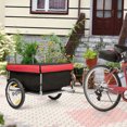 thumbnail image 2 of Costway Bike Cargo / Luggage Trailer w/ Folding Frame & Quick Release Wheels Red/Black, 2 of 10