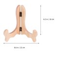 thumbnail image 2 of Miangastore Display Plate Stands Bamboo for Home Decoration 3Pcs 8.7X6.3X0.4In, 2 of 8