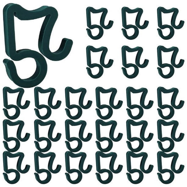 POINTERTECK 50pcs Holiday Light Clips Christmas Light Clips Outdoor Light Gutter Hooks Heavy Duty Party Decorative String Light Clips Hooks for Garden Party Outside Light Decoration