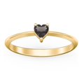 thumbnail image 2 of Heart Birthstone Ring - Smokey Quartz (June), 2 of 6
