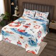 thumbnail image 2 of Erosebridal Nautical Coverlet Set Twin, Anchor Compass Bedding Set, Lighthouse Room Decor, 2pcs, 2 of 5