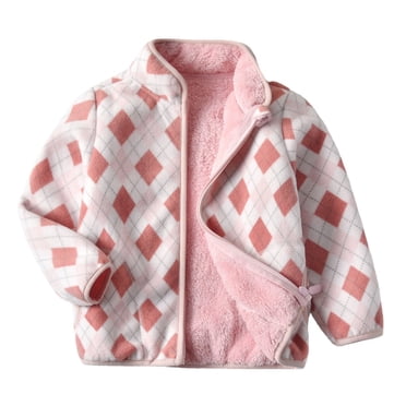 Veste en Molleton pour Tout-Petits Bébé Garçons Filles à Capuche à Fermeture Éclair Manches Longues Épaisse Chaude Manteau et Veste pour Garçons Rose Pâle 110/3 A-4 A