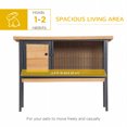 thumbnail image 4 of PawHut Rabbit Hutch Elevated Bunny Cage with Tray and Openable Roof, 4 of 10