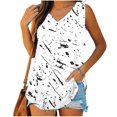 thumbnail image 1 of Lolmot Womens Print Tank Tops V-Neck Basic Casual Flowy Summer Sleeveless T-Shirt, 1 of 5